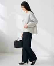 K2KBD48059 a.v.v(アー・ヴェ・ヴェ) 【洗える/ストレッチ 】ウールライクジャージプルオーバー ベージュ