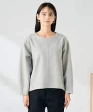 K2KBD48059 a.v.v(アー・ヴェ・ヴェ) 【洗える/ストレッチ 】ウールライクジャージプルオーバー ベージュ