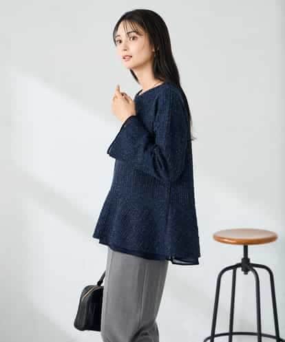 K2KBD50049 a.v.v ツイードペプラムトップス