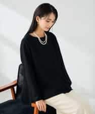 K2KBD50049 a.v.v(アー・ヴェ・ヴェ) ツイードペプラムトップス ネイビー