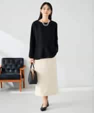 K2KBD50049 a.v.v(アー・ヴェ・ヴェ) ツイードペプラムトップス ネイビー