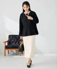 K2KBD50049 a.v.v(アー・ヴェ・ヴェ) ツイードペプラムトップス ネイビー