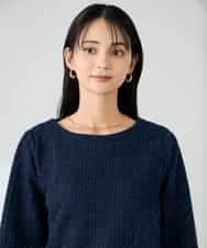 K2KBD50049 a.v.v(アー・ヴェ・ヴェ) ツイードペプラムトップス ネイビー