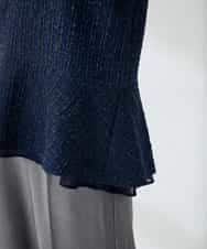 K2KBD50049 a.v.v(アー・ヴェ・ヴェ) ツイードペプラムトップス ネイビー