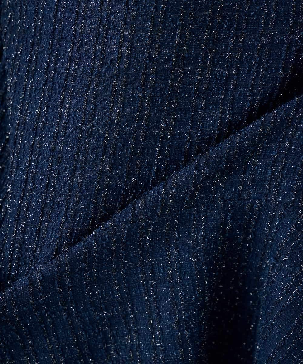 K2KBD50049 a.v.v(アー・ヴェ・ヴェ) ツイードペプラムトップス ネイビー