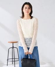 K2KED04029 a.v.v(アー・ヴェ・ヴェ) ストレッチレーストップス アイボリー