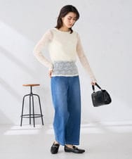 K2KED04029 a.v.v(アー・ヴェ・ヴェ) ストレッチレーストップス アイボリー