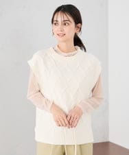 K2KED07029 a.v.v(アー・ヴェ・ヴェ) シャイニーシアーハイネックカットソー アイボリー