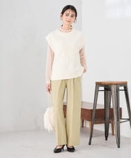 K2KED07029 a.v.v(アー・ヴェ・ヴェ) シャイニーシアーハイネックカットソー アイボリー