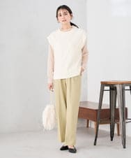 K2KED07029 a.v.v(アー・ヴェ・ヴェ) シャイニーシアーハイネックカットソー アイボリー