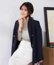 K2KED07029 a.v.v(アー・ヴェ・ヴェ) シャイニーシアーハイネックカットソー アイボリー