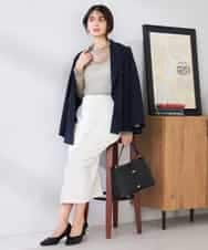 K2KED07029 a.v.v(アー・ヴェ・ヴェ) シャイニーシアーハイネックカットソー アイボリー