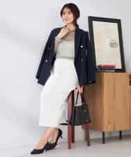 K2KED07029 a.v.v(アー・ヴェ・ヴェ) シャイニーシアーハイネックカットソー アイボリー