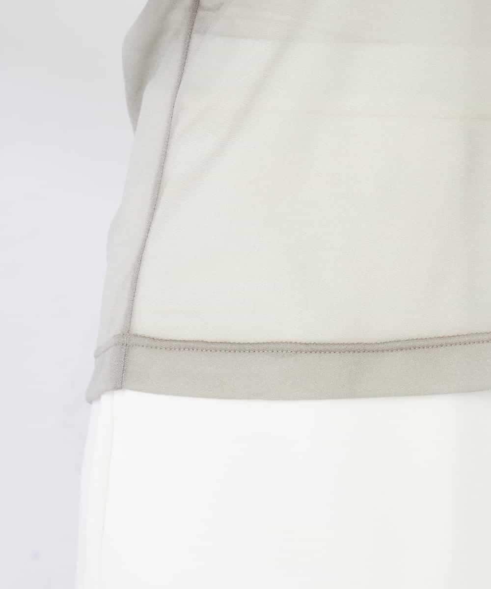 K2KED07029 a.v.v(アー・ヴェ・ヴェ) シャイニーシアーハイネックカットソー アイボリー