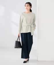 K2KED12044 a.v.v(アー・ヴェ・ヴェ) ウエストリボントップス ライトグレー