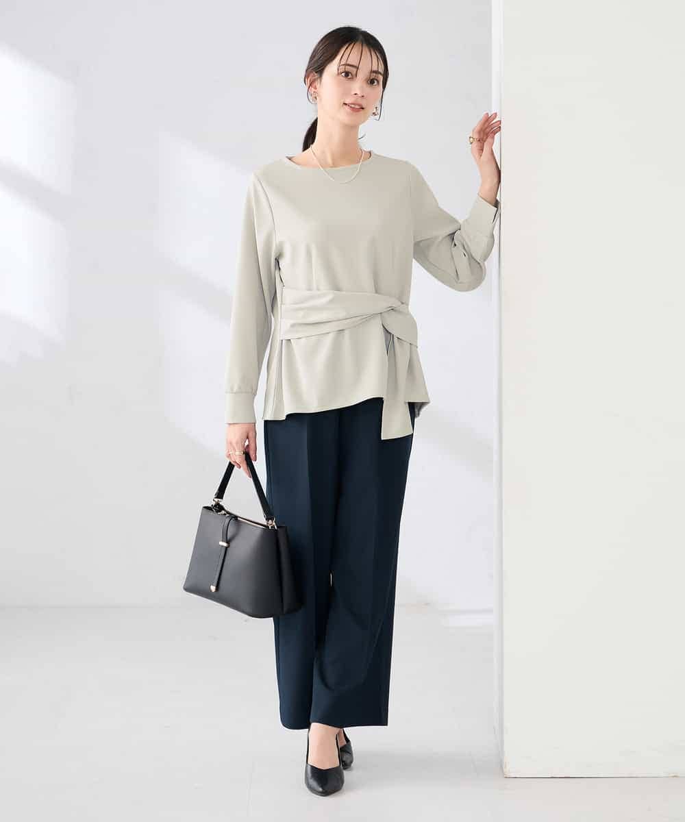 K2KED12044 a.v.v(アー・ヴェ・ヴェ) ウエストリボントップス ライトグレー