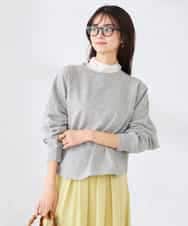 K2KED14044 a.v.v(アー・ヴェ・ヴェ) ラメ裏毛ドルマンスウェット グレージュ