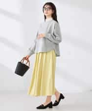 K2KED14044 a.v.v(アー・ヴェ・ヴェ) ラメ裏毛ドルマンスウェット グレージュ