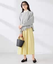 K2KED14044 a.v.v(アー・ヴェ・ヴェ) ラメ裏毛ドルマンスウェット グレージュ