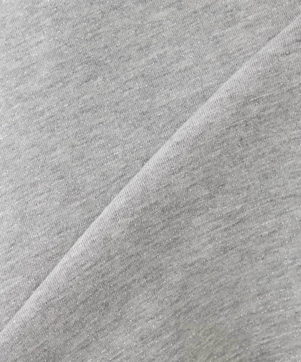 K2KED14044 a.v.v(アー・ヴェ・ヴェ) ラメ裏毛ドルマンスウェット グレージュ