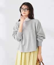 K2KED14044 a.v.v(アー・ヴェ・ヴェ) ラメ裏毛ドルマンスウェット ライトグレー