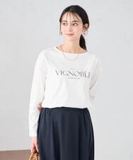 K2KED15034 a.v.v(アー・ヴェ・ヴェ) 【コットン100%】ロゴアソートロンT ホワイト（箔プリント）