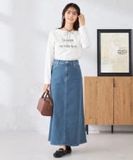 K2KED15034 a.v.v(アー・ヴェ・ヴェ) 【コットン100%】ロゴアソートロンT ダークグレー（箔プリント）