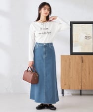 K2KED15034 a.v.v(アー・ヴェ・ヴェ) 【コットン100%】ロゴアソートロンT ダークグレー（箔プリント）