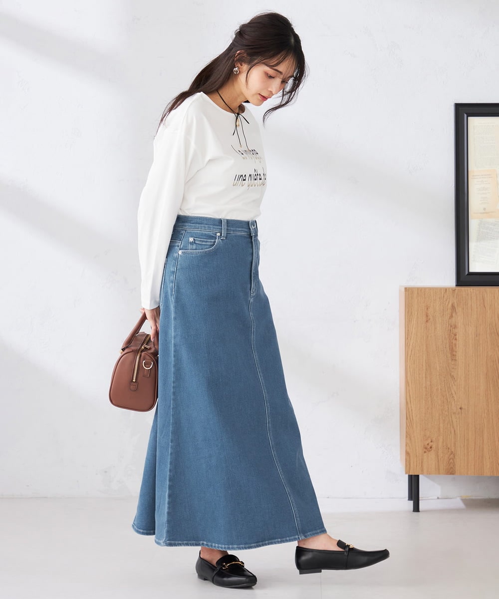 K2KED15034 a.v.v(アー・ヴェ・ヴェ) 【コットン100%】ロゴアソートロンT ダークグレー（箔プリント）