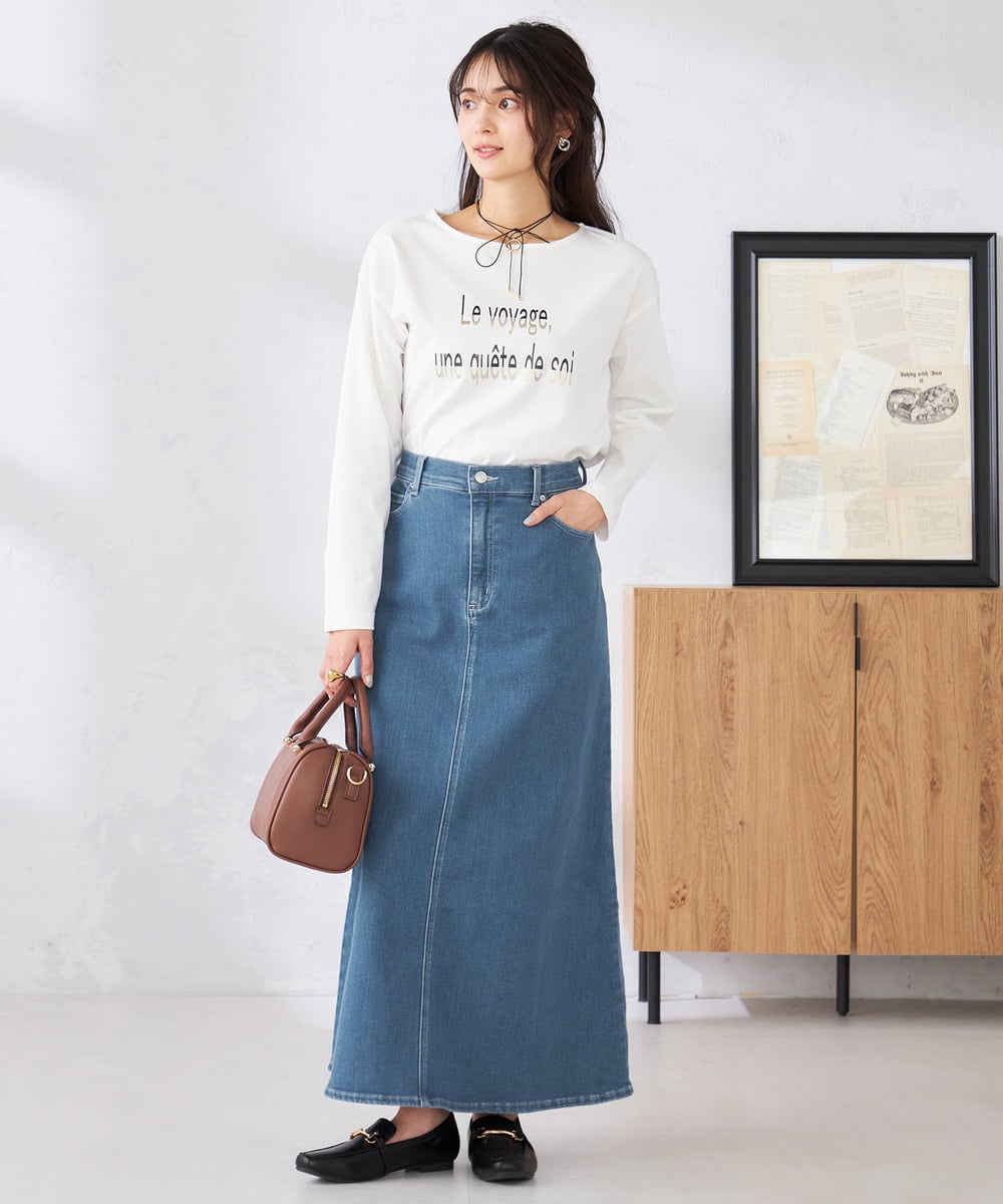 K2KED15034 a.v.v(アー・ヴェ・ヴェ) 【コットン100%】ロゴアソートロンT ダークグレー（箔プリント）