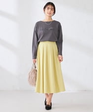 K2KED15034 a.v.v(アー・ヴェ・ヴェ) 【コットン100%】ロゴアソートロンT ダークグレー（箔プリント）