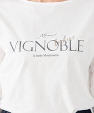 K2KED15034 a.v.v(アー・ヴェ・ヴェ) 【コットン100%】ロゴアソートロンT ダークグレー（箔プリント）