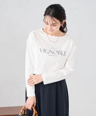 K2KED15034 a.v.v(アー・ヴェ・ヴェ) 【コットン100%】ロゴアソートロンT ダークグレー（箔プリント）