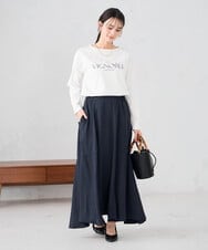 K2KED15034 a.v.v(アー・ヴェ・ヴェ) 【コットン100%】ロゴアソートロンT ダークグレー（箔プリント）