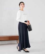 K2KED15034 a.v.v(アー・ヴェ・ヴェ) 【コットン100%】ロゴアソートロンT ダークグレー（箔プリント）