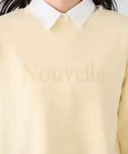 K2KED19039 a.v.v(アー・ヴェ・ヴェ) フロッキープリントプルオーバー ライトイエロー