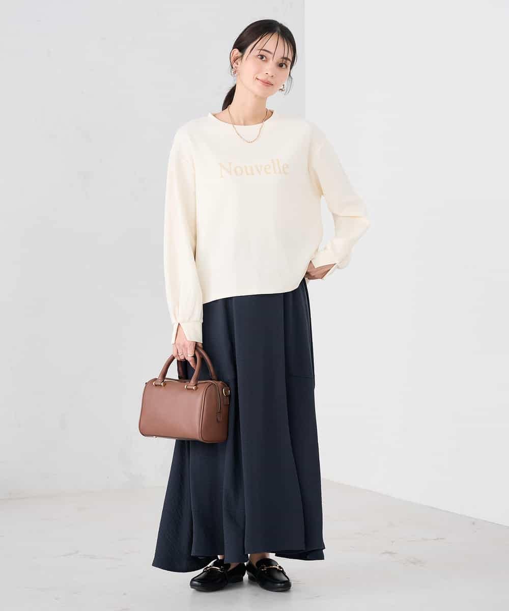 K2KED19039 a.v.v(アー・ヴェ・ヴェ) フロッキープリントプルオーバー ライトイエロー