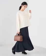 K2KED19039 a.v.v(アー・ヴェ・ヴェ) フロッキープリントプルオーバー ライトイエロー