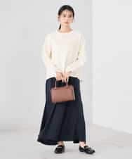 K2KED19039 a.v.v(アー・ヴェ・ヴェ) フロッキープリントプルオーバー ライトイエロー