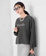 K2KED19039 a.v.v(アー・ヴェ・ヴェ) フロッキープリントプルオーバー ライトイエロー