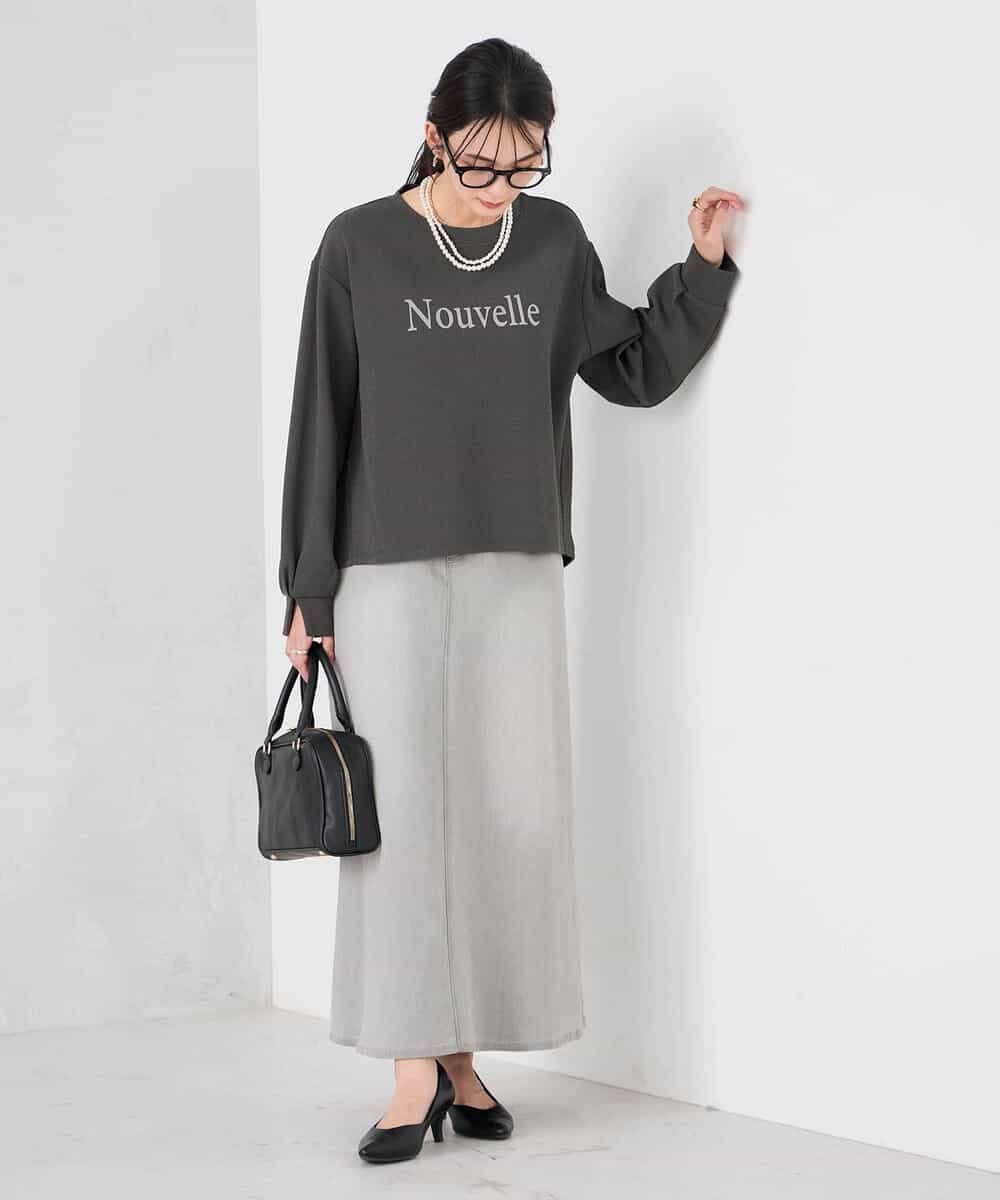 K2KED19039 a.v.v(アー・ヴェ・ヴェ) フロッキープリントプルオーバー ライトイエロー