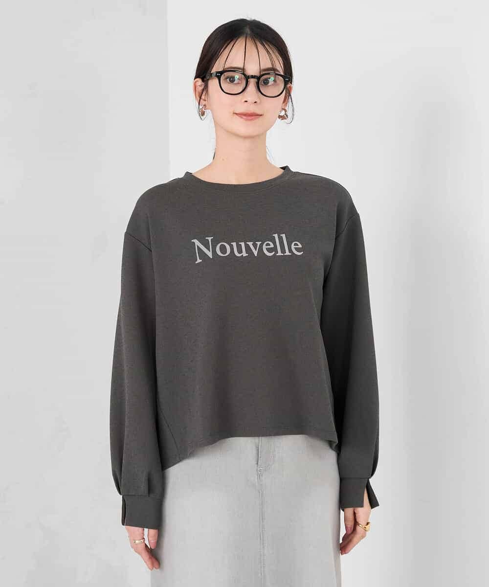 K2KED19039 a.v.v(アー・ヴェ・ヴェ) フロッキープリントプルオーバー ライトイエロー