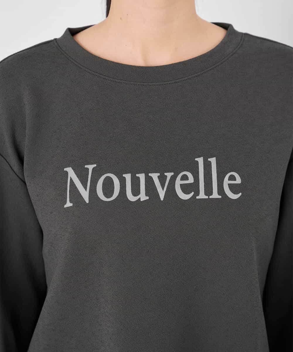 K2KED19039 a.v.v(アー・ヴェ・ヴェ) フロッキープリントプルオーバー ライトイエロー