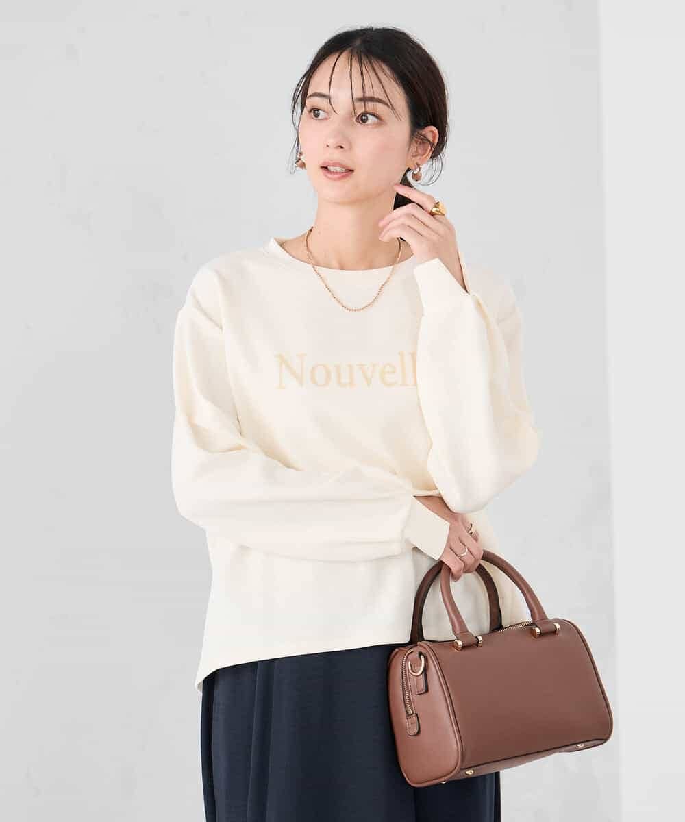 K2KED19039 a.v.v(アー・ヴェ・ヴェ) フロッキープリントプルオーバー アイボリー