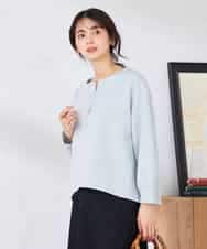 K2KED35044 a.v.v(アー・ヴェ・ヴェ) ZIP付きダンボールプルオーバー サックス