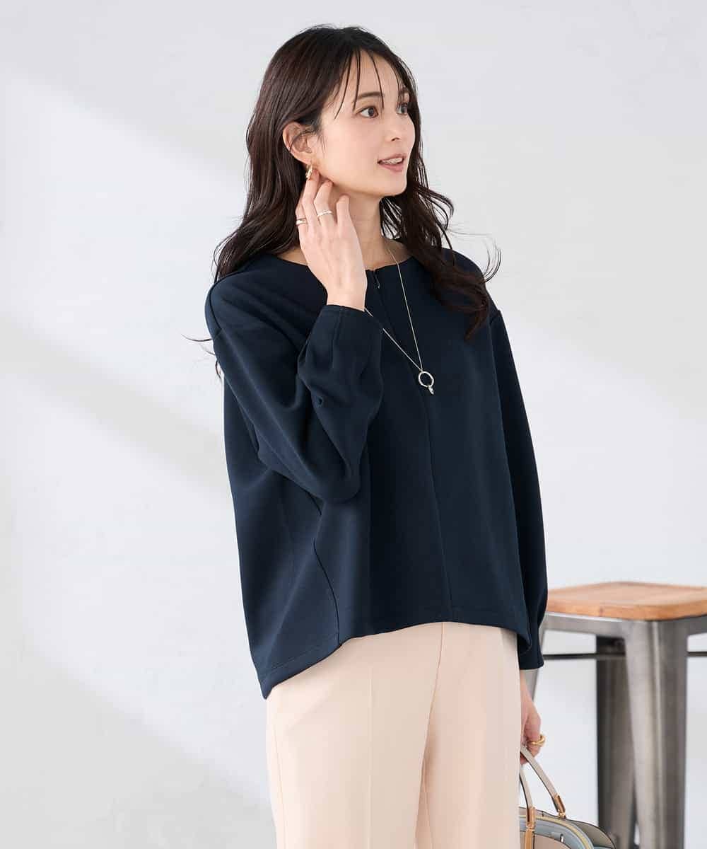 K2KED35044 a.v.v(アー・ヴェ・ヴェ) ZIP付きダンボールプルオーバー サックス