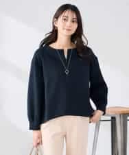 K2KED35044 a.v.v(アー・ヴェ・ヴェ) ZIP付きダンボールプルオーバー サックス