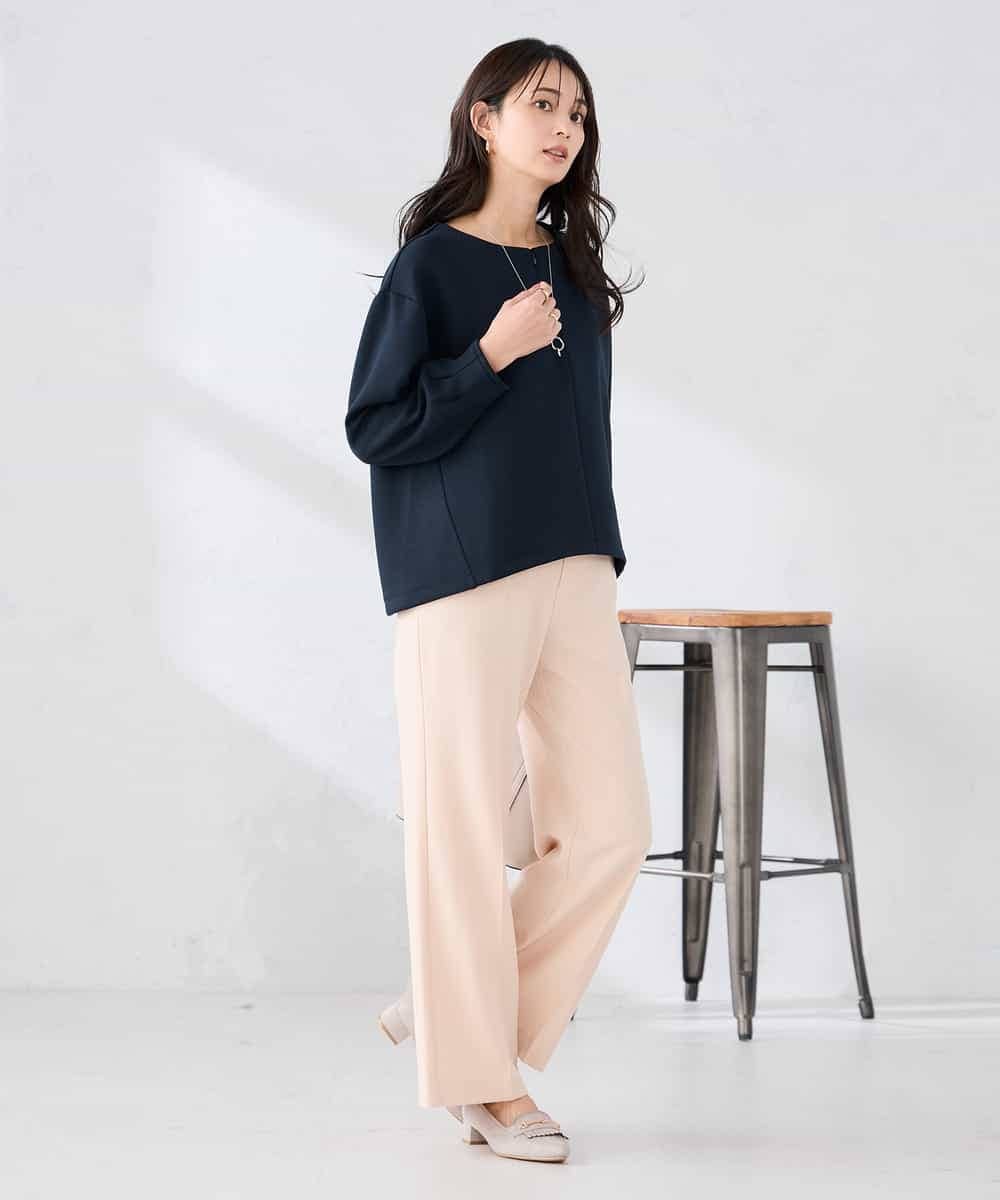 K2KED35044 a.v.v(アー・ヴェ・ヴェ) ZIP付きダンボールプルオーバー サックス