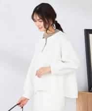 K2KED35044 a.v.v(アー・ヴェ・ヴェ) ZIP付きダンボールプルオーバー サックス