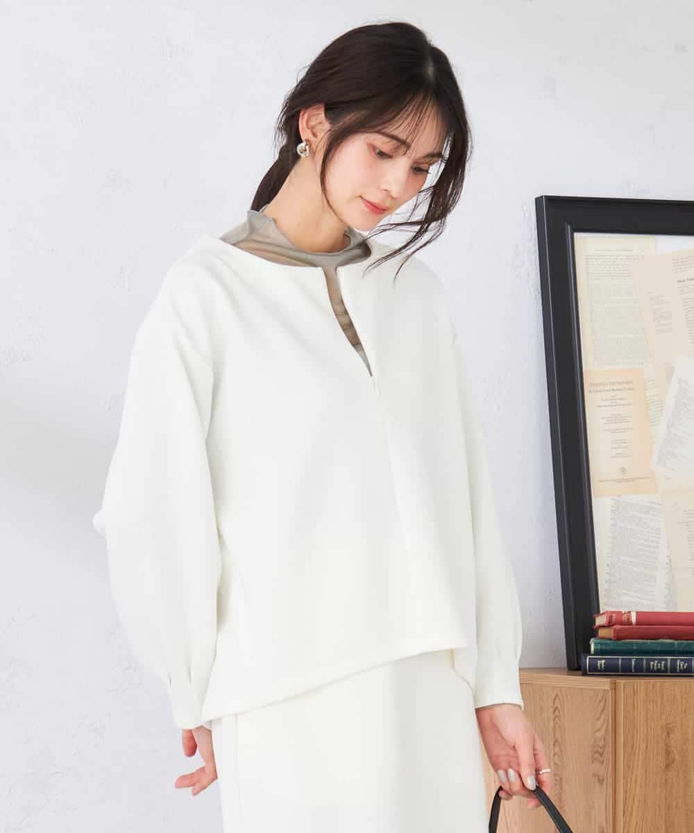 K2KED35044 a.v.v(アー・ヴェ・ヴェ) ZIP付きダンボールプルオーバー サックス